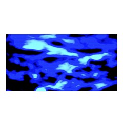 Blue Waves Abstract Series No11 Satin Shawl by DimitriosArt