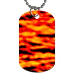 Red  Waves Abstract Series No14 Dog Tag (One Side) Front