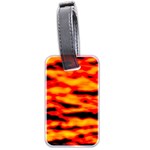 Red  Waves Abstract Series No14 Luggage Tag (two sides) Front