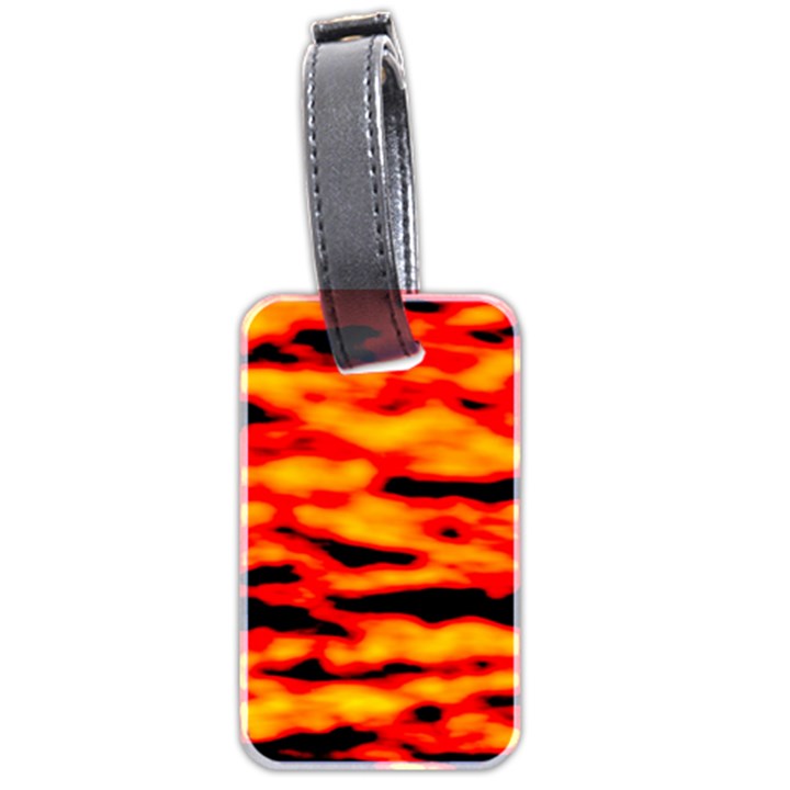 Red  Waves Abstract Series No14 Luggage Tag (two sides)