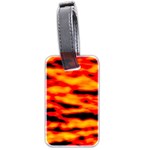 Red  Waves Abstract Series No14 Luggage Tag (two sides) Back