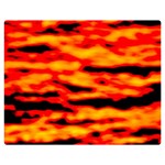 Red  Waves Abstract Series No14 Double Sided Flano Blanket (Medium)  60 x50  Blanket Front