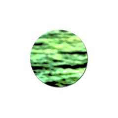 Green  Waves Abstract Series No13 Golf Ball Marker by DimitriosArt