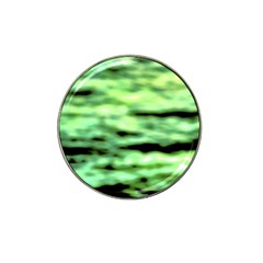 Green  Waves Abstract Series No13 Hat Clip Ball Marker by DimitriosArt