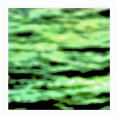 Green  Waves Abstract Series No13 Medium Glasses Cloth (2 Sides) by DimitriosArt