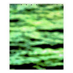 Green  Waves Abstract Series No13 Shower Curtain 60  X 72  (medium)  by DimitriosArt