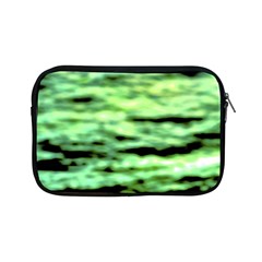 Green  Waves Abstract Series No13 Apple Ipad Mini Zipper Cases by DimitriosArt