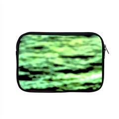 Green  Waves Abstract Series No13 Apple Macbook Pro 15  Zipper Case by DimitriosArt