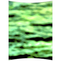 Green  Waves Abstract Series No13 Back Support Cushion by DimitriosArt