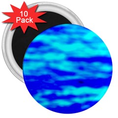 Blue Waves Abstract Series No12 3  Magnets (10 Pack)  by DimitriosArt