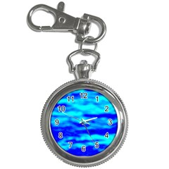 Blue Waves Abstract Series No12 Key Chain Watches by DimitriosArt