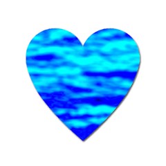 Blue Waves Abstract Series No12 Heart Magnet by DimitriosArt