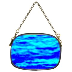 Blue Waves Abstract Series No12 Chain Purse (one Side) by DimitriosArt