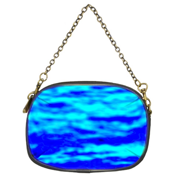 Blue Waves Abstract Series No12 Chain Purse (Two Sides)