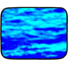 Blue Waves Abstract Series No12 Fleece Blanket (mini) by DimitriosArt