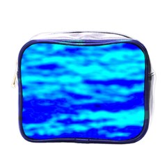 Blue Waves Abstract Series No12 Mini Toiletries Bag (one Side) by DimitriosArt