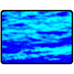 Blue Waves Abstract Series No12 Fleece Blanket (large)  by DimitriosArt