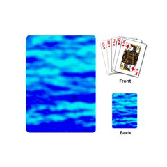 Blue Waves Abstract Series No12 Playing Cards Single Design (mini) by DimitriosArt