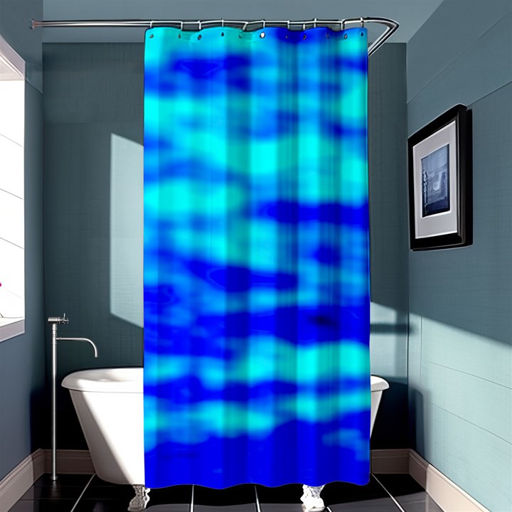 Blue Waves Abstract Series No12 Shower Curtain 36  x 72  (Stall) 