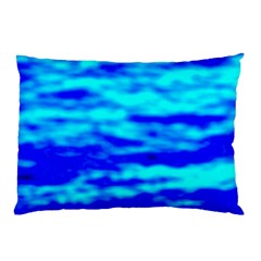 Blue Waves Abstract Series No12 Pillow Case (two Sides) by DimitriosArt