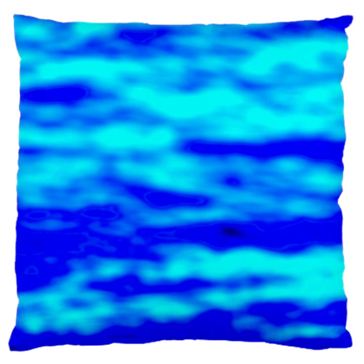 Blue Waves Abstract Series No12 Large Cushion Case (Two Sides)