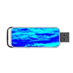 Blue Waves Abstract Series No12 Portable Usb Flash (one Side) by DimitriosArt