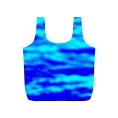 Blue Waves Abstract Series No12 Full Print Recycle Bag (s) by DimitriosArt