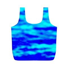 Blue Waves Abstract Series No12 Full Print Recycle Bag (m) by DimitriosArt