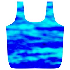 Blue Waves Abstract Series No12 Full Print Recycle Bag (xl) by DimitriosArt