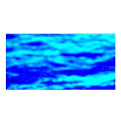 Blue Waves Abstract Series No12 Satin Shawl by DimitriosArt