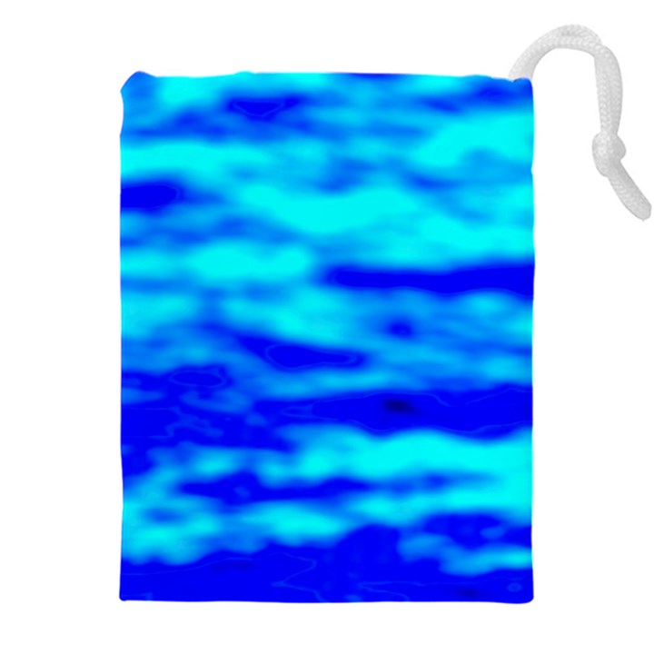 Blue Waves Abstract Series No12 Drawstring Pouch (5XL)