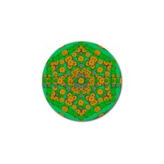 Stars Of Decorative Colorful And Peaceful  Flowers Golf Ball Marker by pepitasart