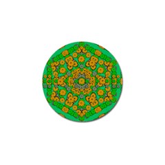 Stars Of Decorative Colorful And Peaceful  Flowers Golf Ball Marker (4 Pack) by pepitasart