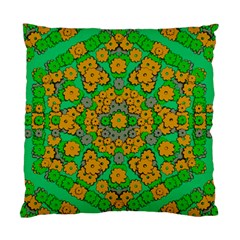 Stars Of Decorative Colorful And Peaceful  Flowers Standard Cushion Case (one Side) by pepitasart