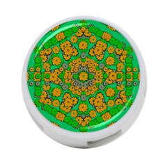 Stars Of Decorative Colorful And Peaceful  Flowers 4-port Usb Hub (two Sides) by pepitasart