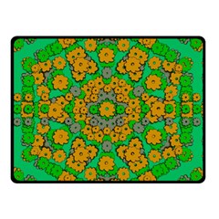 Stars Of Decorative Colorful And Peaceful  Flowers Double Sided Fleece Blanket (small)  by pepitasart