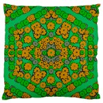 Stars Of Decorative Colorful And Peaceful  Flowers Large Flano Cushion Case (Two Sides) Front