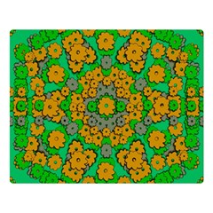 Stars Of Decorative Colorful And Peaceful  Flowers Double Sided Flano Blanket (large)  by pepitasart