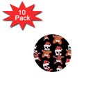 Zanoskull - Gingerbread MON 1  Mini Buttons (10 pack)  Front