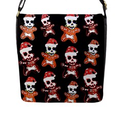 Zanoskull - Gingerbread Mon Flap Closure Messenger Bag (l) by Roxzanoart