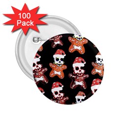 Zanoskull - Gingerbread Mon 2 25  Buttons (100 Pack)  by Roxzanoart