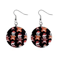 Zanoskull - Gingerbread Mon Mini Button Earrings by Roxzanoart