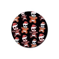 Zanoskull - Gingerbread Mon Rubber Coaster (round) by Roxzanoart