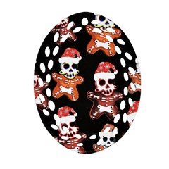 Zanoskull - Gingerbread Mon Oval Filigree Ornament (two Sides) by Roxzanoart