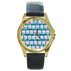 Gift Boxes Round Gold Metal Watch by SychEva