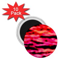 Red  Waves Abstract Series No15 1 75  Magnets (10 Pack)  by DimitriosArt