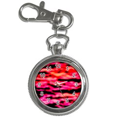 Red  Waves Abstract Series No15 Key Chain Watches by DimitriosArt