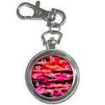 Red  Waves Abstract Series No15 Key Chain Watches Front