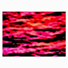 Red  Waves Abstract Series No15 Large Glasses Cloth (2 Sides) by DimitriosArt