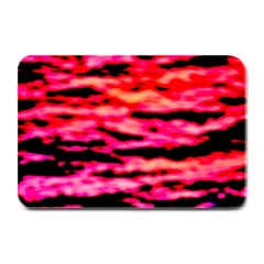 Red  Waves Abstract Series No15 Plate Mats by DimitriosArt